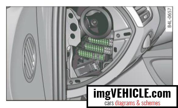 Audi Q7 4L Caja de fusibles panel de instrumentos izquierdo