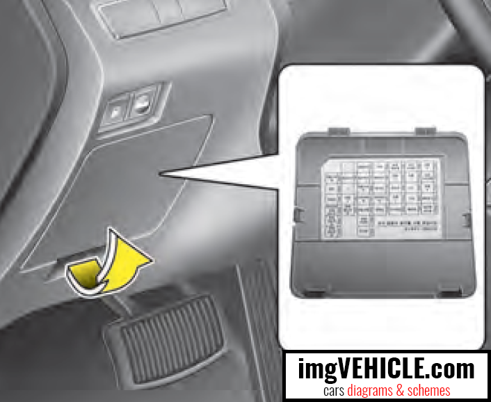 Hyundai Sonata VI YF Fuse box inner panel fuse panel