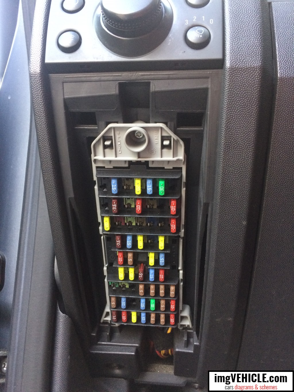 Opel Meriva A Fuse box driver side location